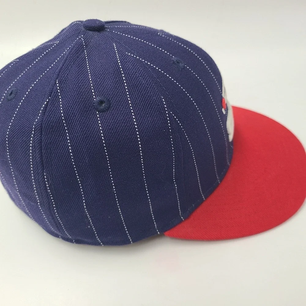 Chicago White Sox Hat Fitted 7 1/4 New Era 59Fifty Blue Red MLB‎ Pinstripes Wool